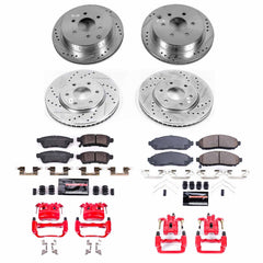 Power Stop KC8357 Front And Rear Z23 Evolution Sport Performance Pad And Rotor Kit With Calipers for 2016-2019 Nissan Frontier Rear Wheel Drive product image