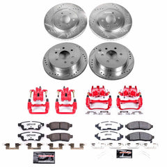 Power Stop KC8358-36 Front And Rear Z36 Extreme Performance Truck And Tow 1-Click Pad And Rotor Kit With Calipers for 2016-2019 Nissan Frontier 4 Wheel Drive, Rear Wheel Drive product image