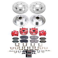 Power Stop KC8359 - Front And Rear Z23 Evolution Sport Pad And Rotor Kit With Calipers vehicle fitment brake part