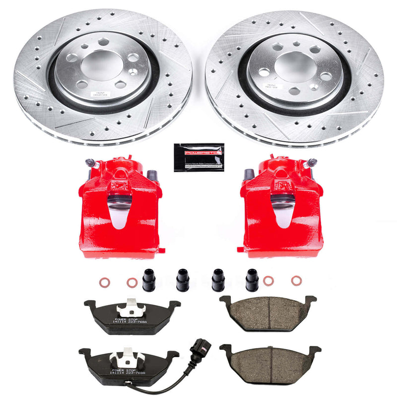 Power Stop KC839 Z23 Evolution Sport Performance Pad And Rotor Kit With Calipers for 1999-2005 Volkswagen Beetle product image