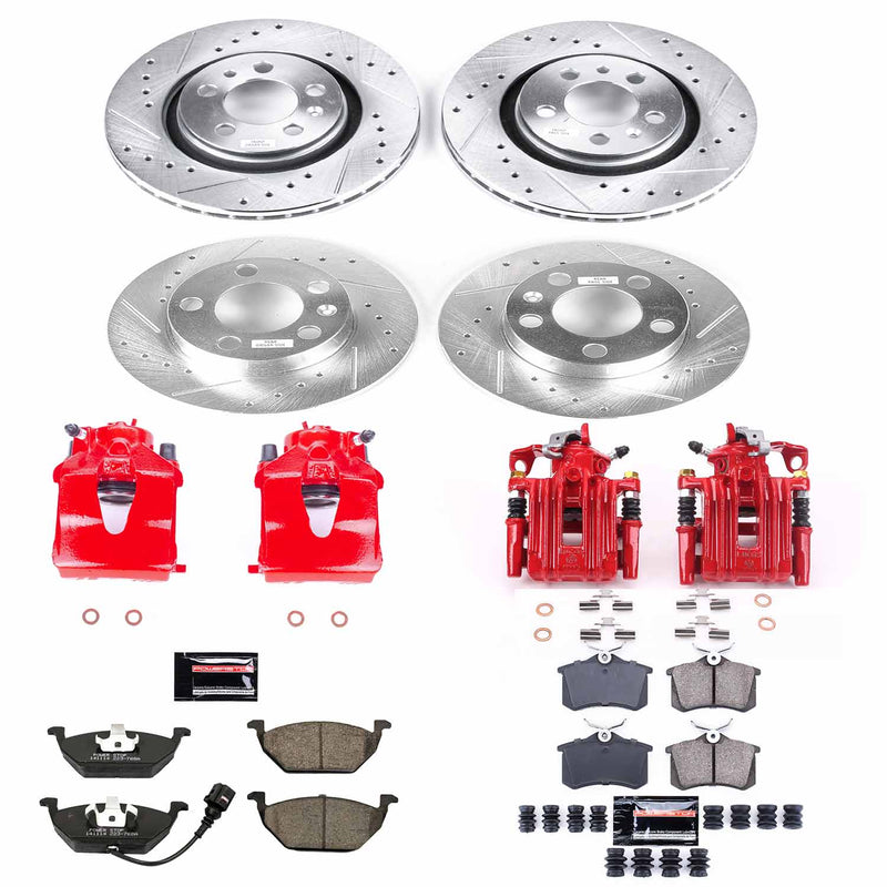 Power Stop KC840 Z23 Evolution Sport Performance Pad And Rotor Kit With Calipers for 1999 Volkswagen Beetle product image