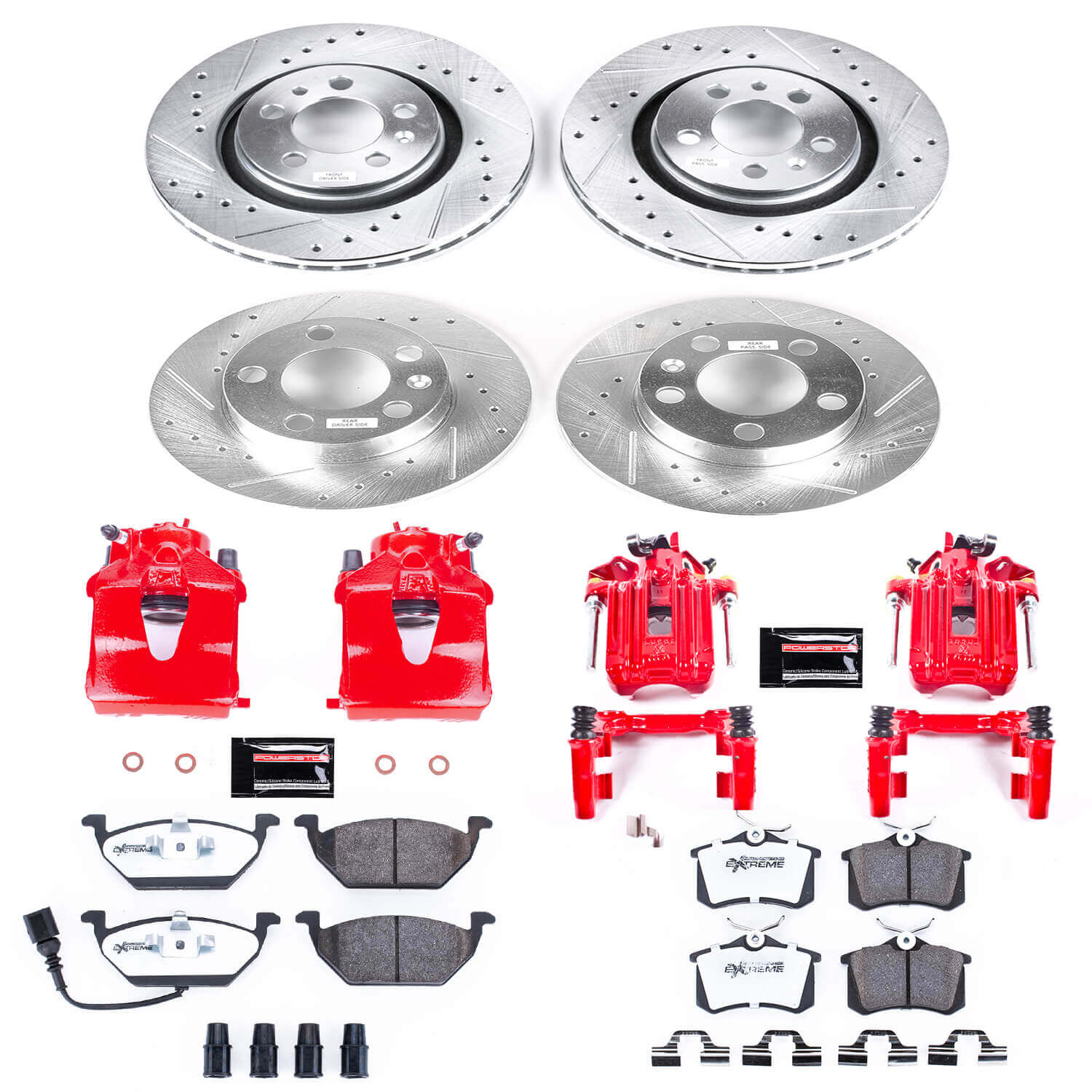 Power Stop KC840B-26 Z26 Street Warrior 1-Click Pad And Rotor Kit With Calipers for 2001-2003 Volkswagen Jetta product image