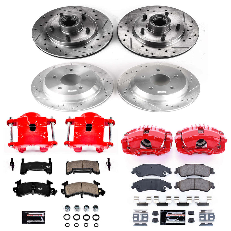 Power Stop KC8437 Z23 Evolution Sport Performance Pad And Rotor Kit With Calipers for 2003 Chevrolet S10 Rear Wheel Drive Rear Disc product image