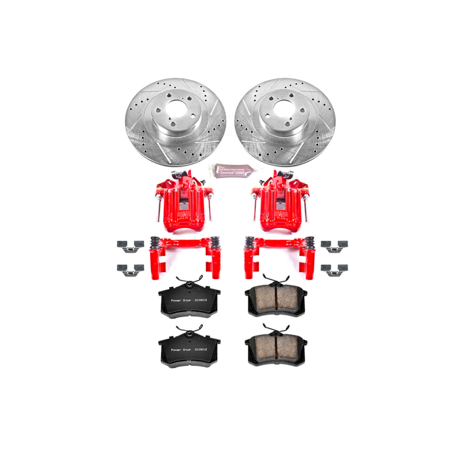 Power Stop KC847 Z23 Evolution Sport Performance 1-Click Brake Kit With Calipers (Rear) for 2001-2005 Volkswagen Jetta product image