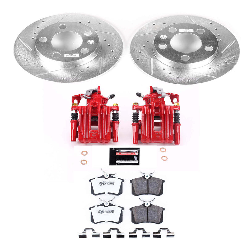 Power Stop KC847A-26 Z26 Street Warrior 1-Click Rear Brake Kit With Calipers for 1998-2000 Volkswagen Beetle product image