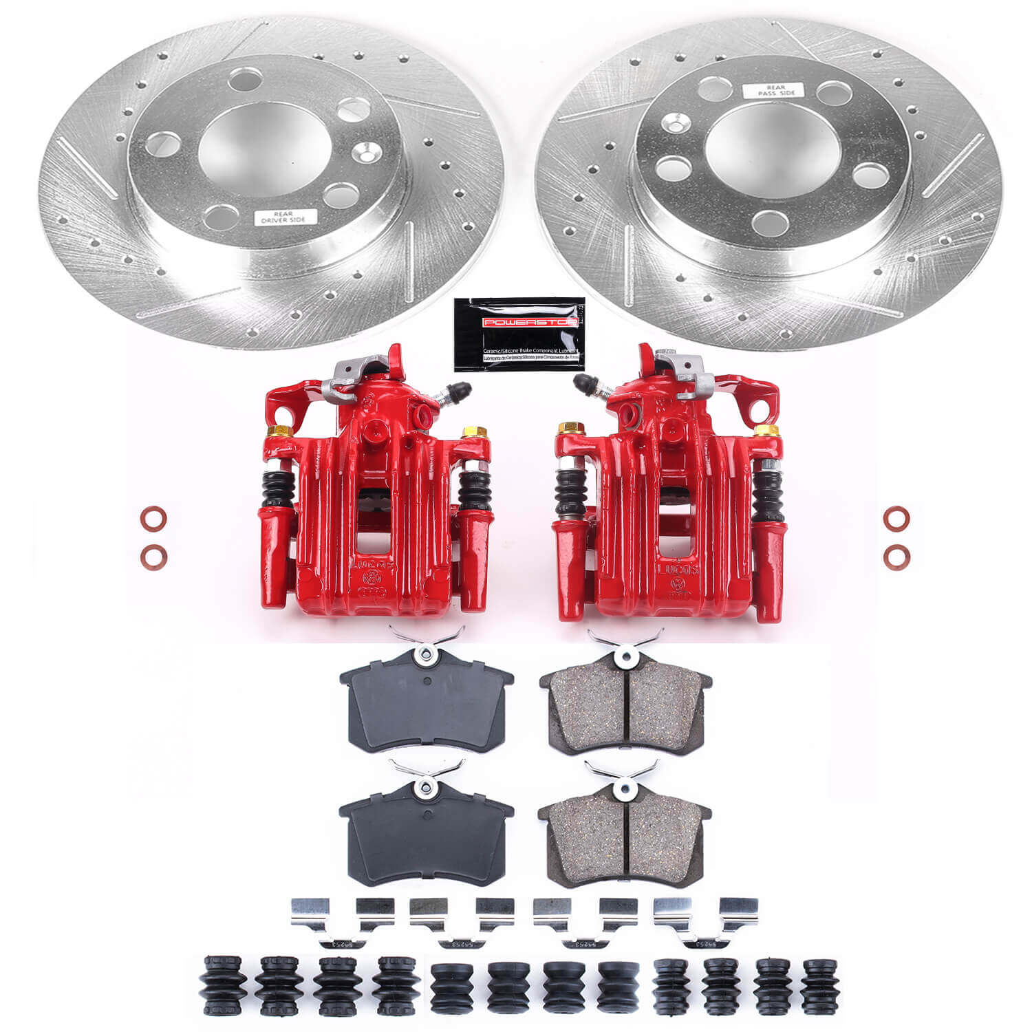 Power Stop KC847A Z23 Evolution Sport Rear Brake Kit for 1998-2000 Volkswagen Beetle product image