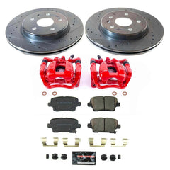 Power Stop KC8487 Rear Z23 Evolution Sport Performance 1-Click Pad And Rotor Kit With Calipers for 2019-2020 Cadillac XT4 4 Wheel Drive product image