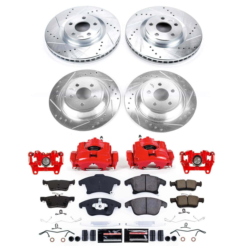 Power Stop KC8541 Front And Rear Z23 Evolution Sport Pad And Rotor Kit With Calipers for 2019-2020 Ford Ssv Plug-In Hybrid product image