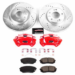 Power Stop KC8621 Front Z23 Evolution Sport Performance 1-Click Pad And Rotor Kit With Calipers for 2017 Kia Optima Hybrid EX, Hybrid Premium, Plug-In Hybrid EX product image