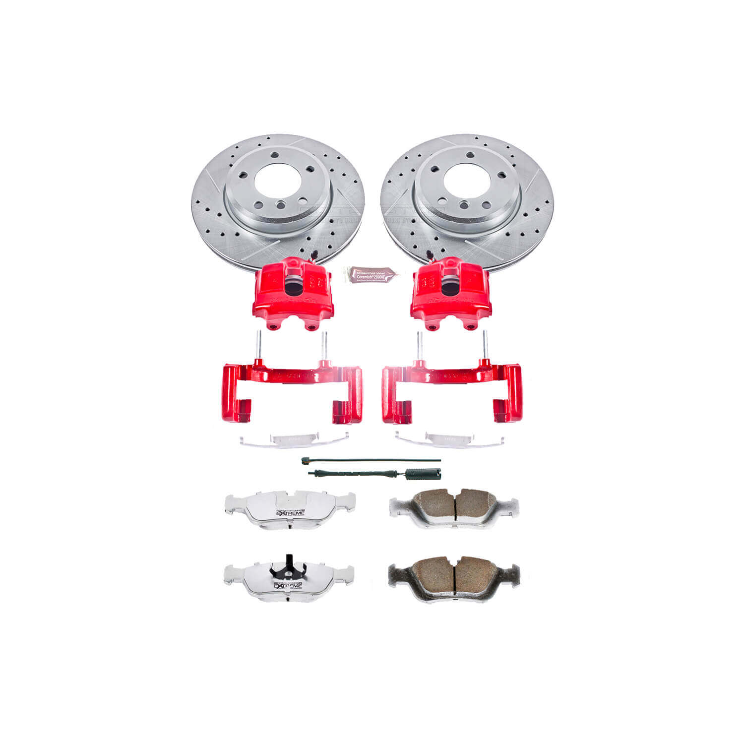 Power Stop KC867-26 Z26 Extreme Street Warrior 1-Click Brake Kit With Calipers (Front) for 2001-2002 BMW Z3 product image