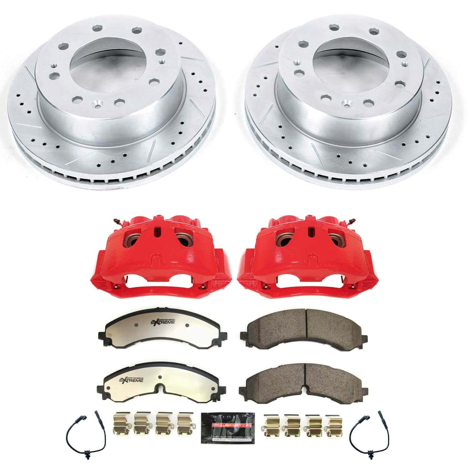 Power Stop KC8670B-36 - Front Z36 Extreme Performance Truck And Tow 1-Click Pad And Rotor Kit With Calipers vehicle fitment brake part