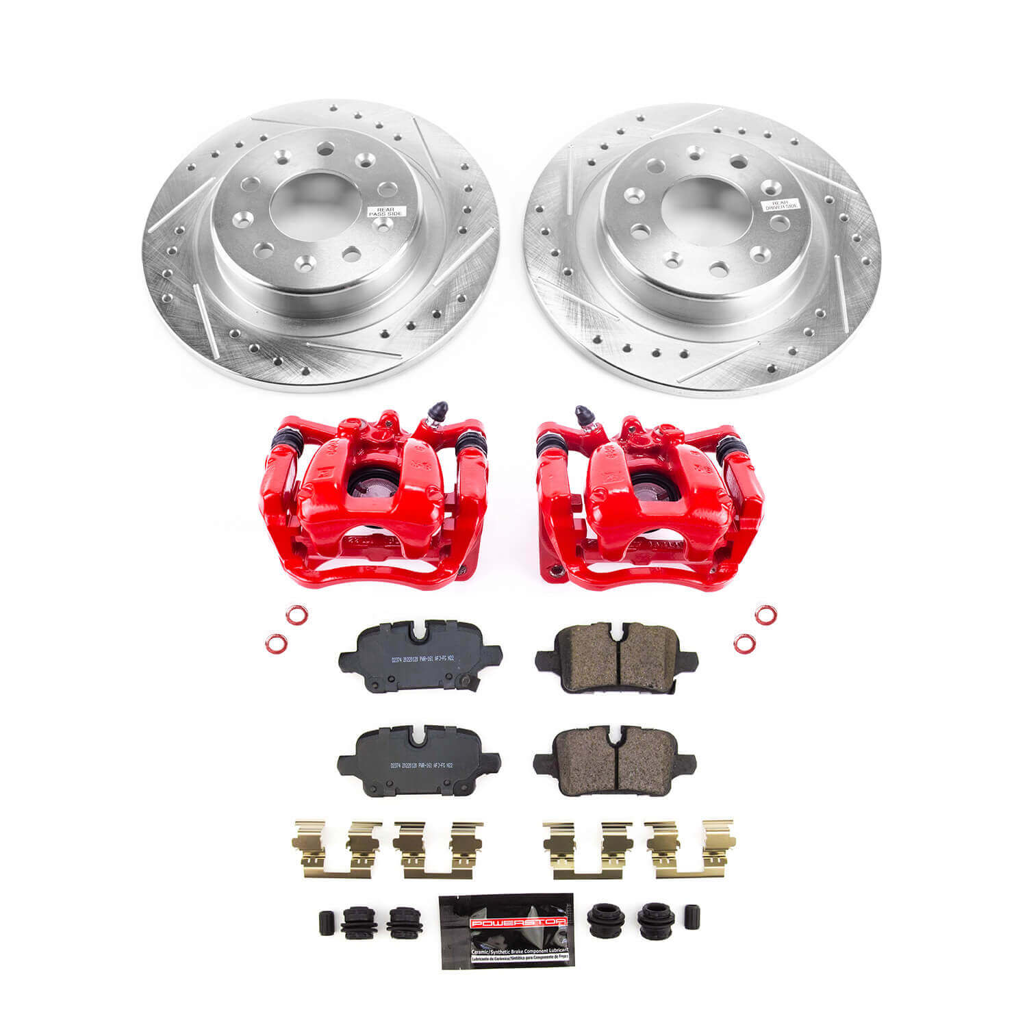 Power Stop KC8676 Rear Z23 Evolution Sport Performance 1-Click Pad And Rotor Kit With Calipers for 2022-2024 Chevrolet Equinox product image