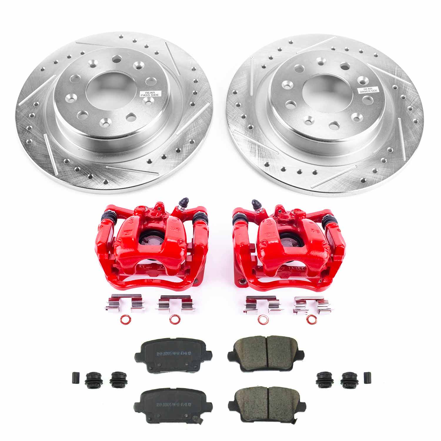 Power Stop KC8677 Rear Z23 Evolution Sport Performance 1-Click Pad And Rotor Kit With Calipers for 2019 Buick Regal Sportback Avenir, Base, Essence, Preferred, Preferred Ii product image