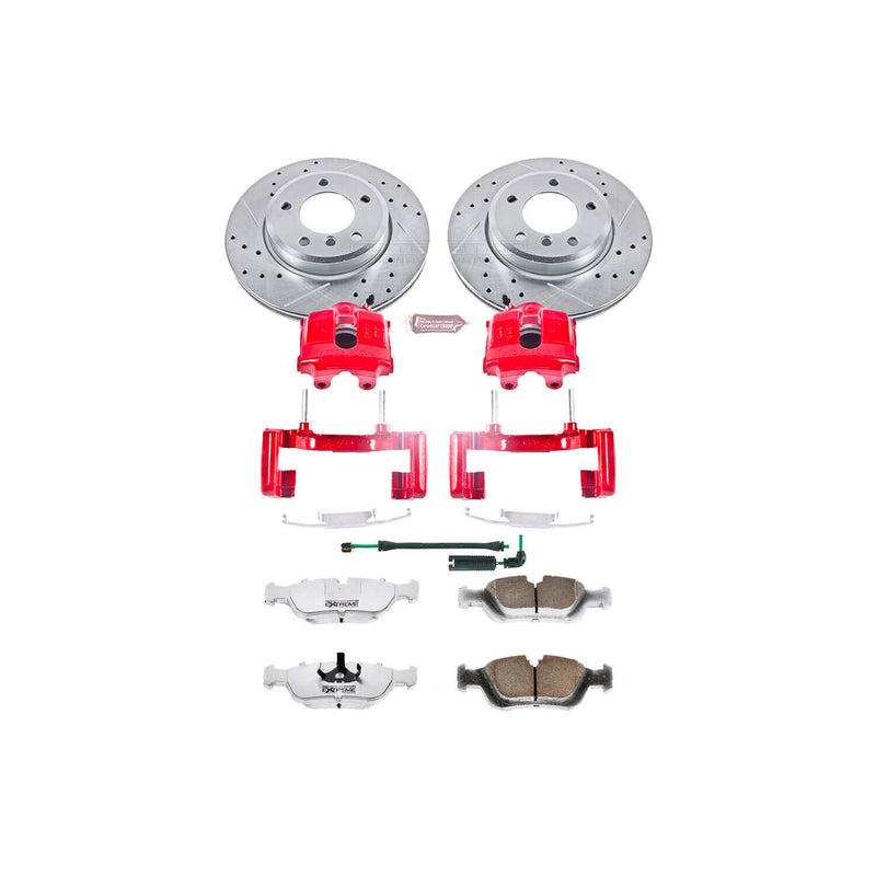 Power Stop KC868-26 Z26 Extreme Street Warrior 1-Click Brake Kit With Calipers (Front) for 2001-2005 BMW 325XI product image