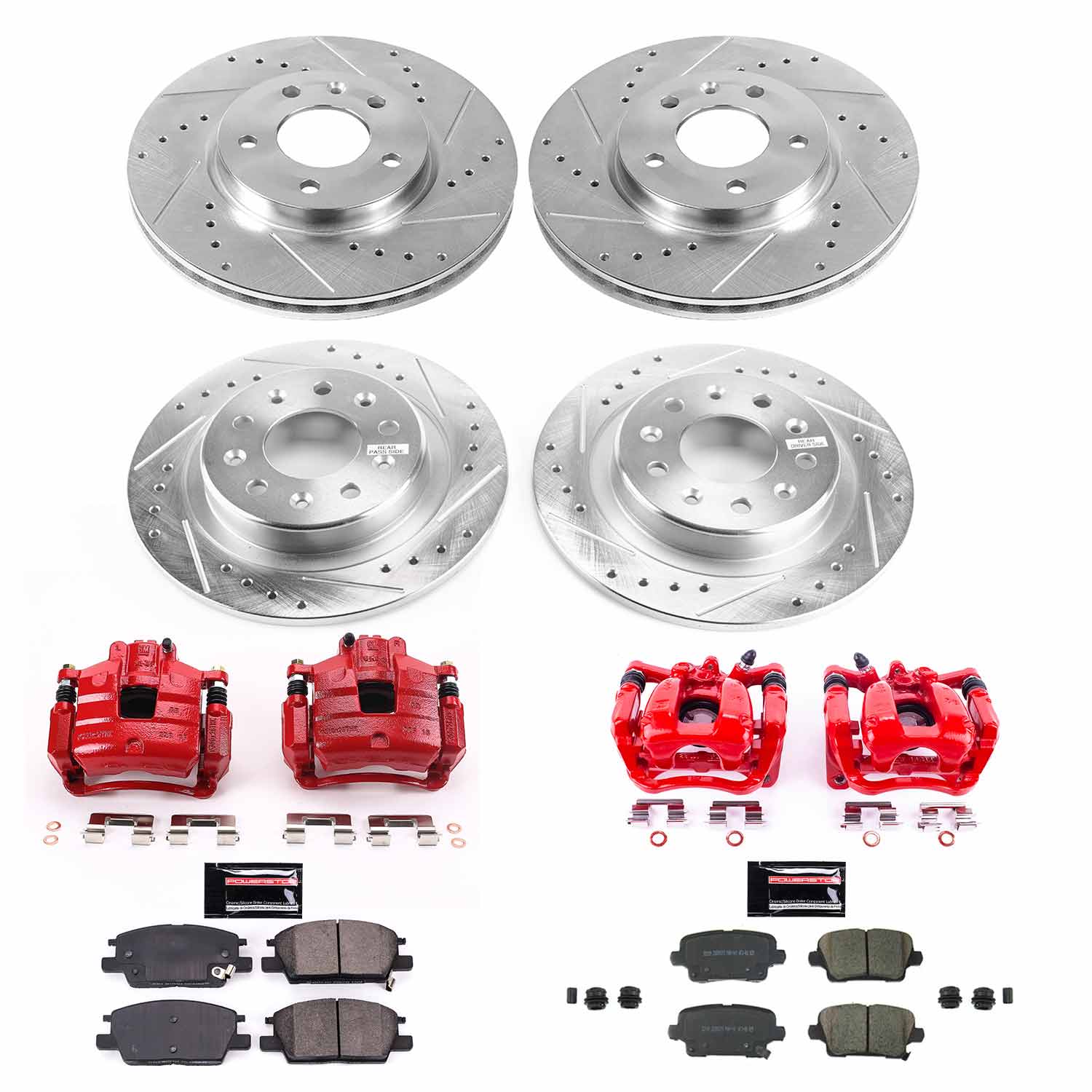 Power Stop KC8689 Front And Rear Z23 Evolution Sport Performance 1-Click Pad And Rotor Kit With Calipers for 2019 Buick Regal Sportback Avenir, Base, Essence, Preferred, Preferred Ii product image