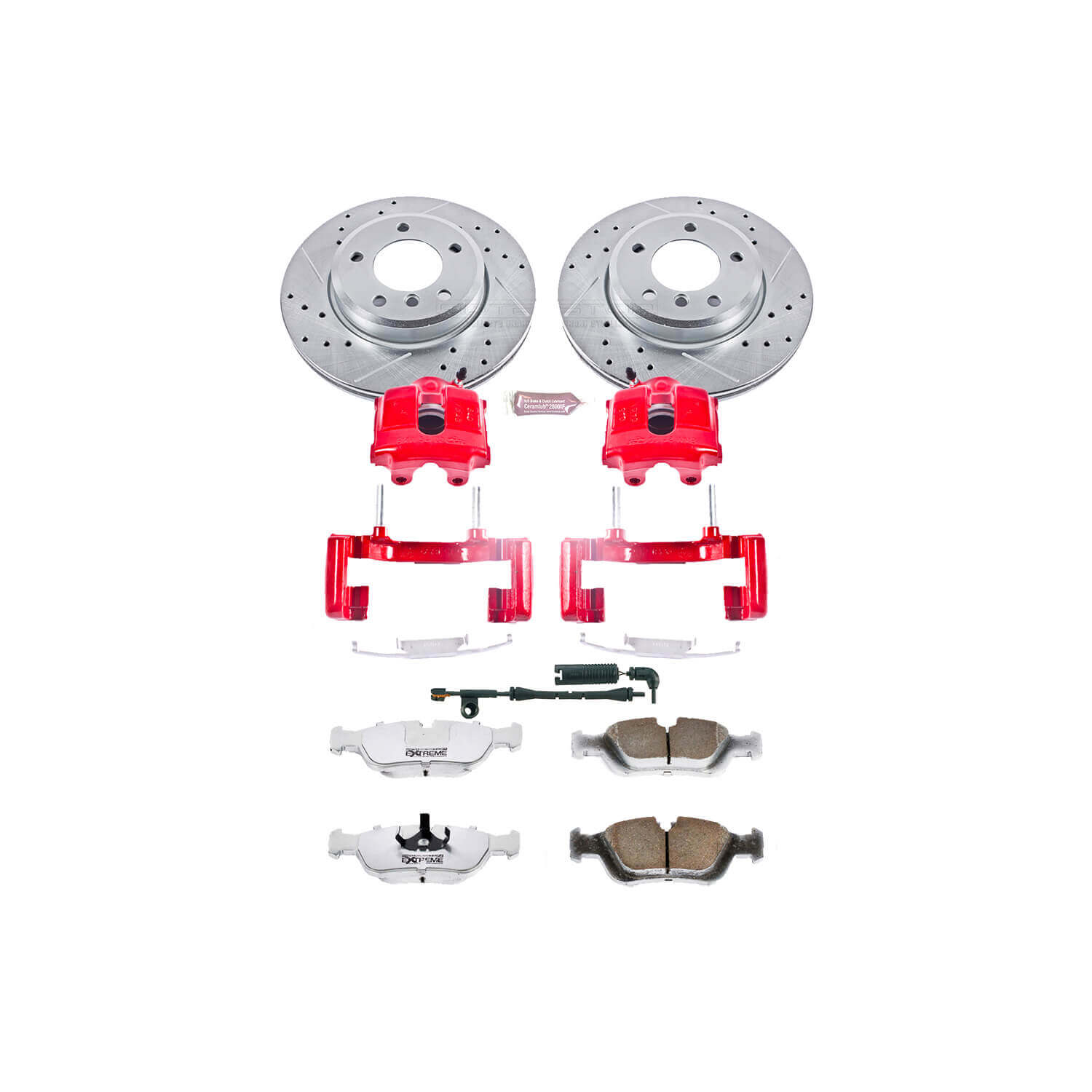 Power Stop KC869-26 Z26 Extreme Street Warrior 1-Click Brake Kit With Calipers (Front) for 1999-2008 BMW 323CI - Convertible product image