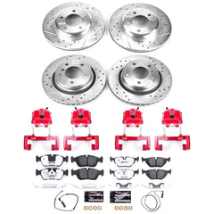 Power Stop KC871-26 Z26 Extreme Street Warrior 1-Click Brake Kit With Calipers (Front And Rear) for 1999-2006 BMW 323CI Convertible product image
