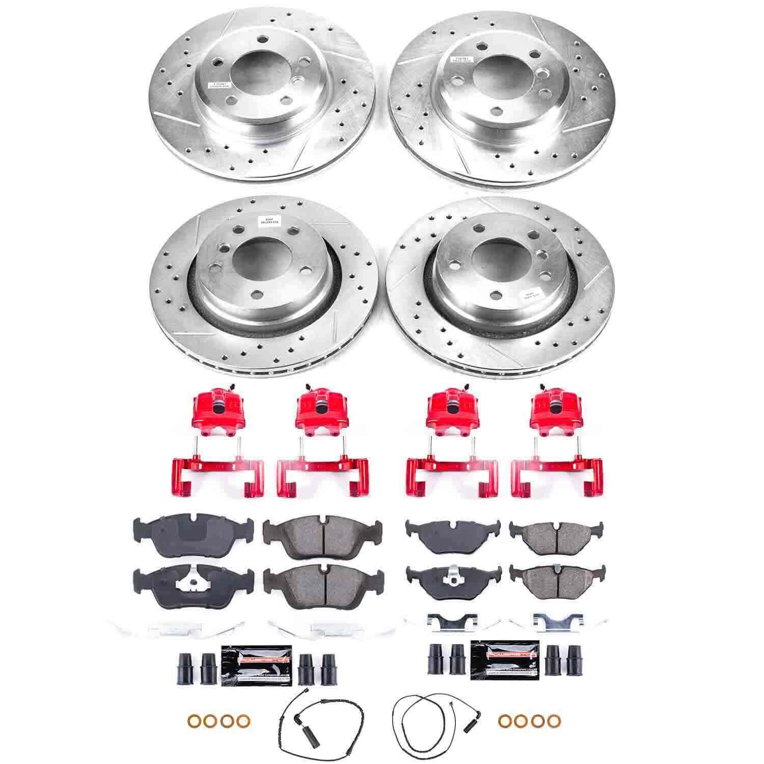 Power Stop KC871 Z23 Evolution Sport Performance 1-Click Brake Kit With Calipers (Front And Rear) for 1999-2006 BMW 323CI Convertible product image