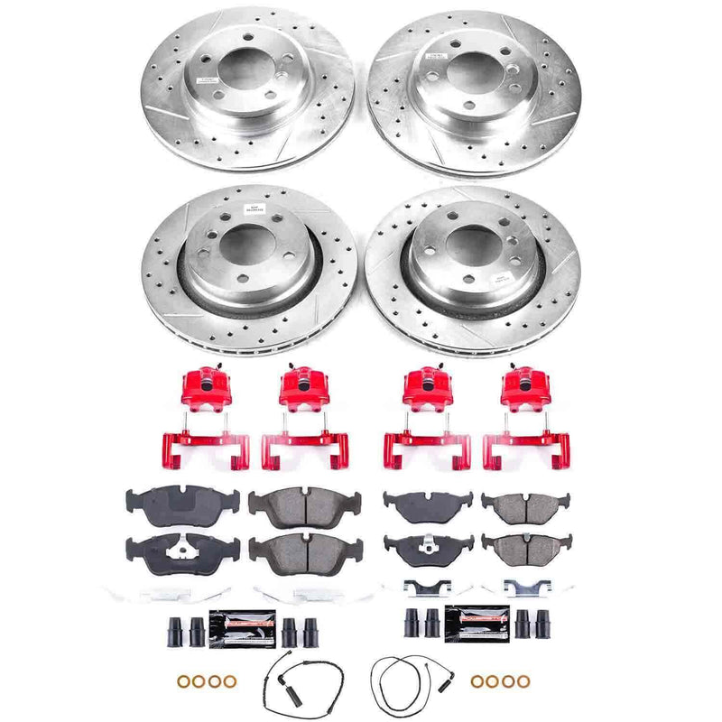 Power Stop KC871 Z23 Evolution Sport Performance 1-Click Brake Kit With Calipers (Front And Rear) for 1999-2006 BMW 323CI Convertible product image