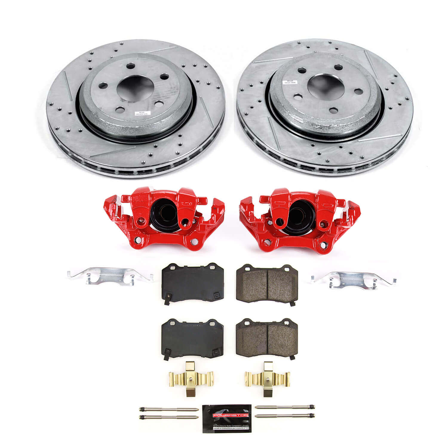 Power Stop KC8758 Rear Z23 Evolution Sport Performance 1-Click Pad And Rotor Kit With Calipers for 2021 Dodge Durango R/t product image