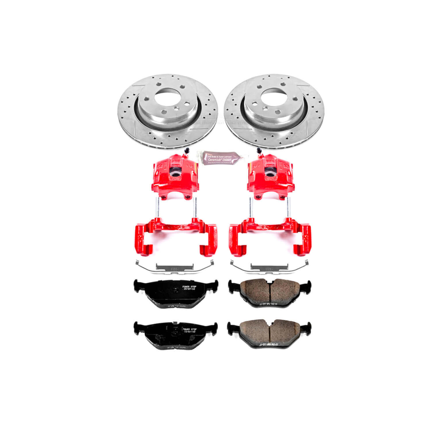 Power Stop KC877 Z23 Evolution Sport Performance 1-Click Brake Kit With Calipers (Rear) for 1999-2006 BMW 323CI Convertible product image