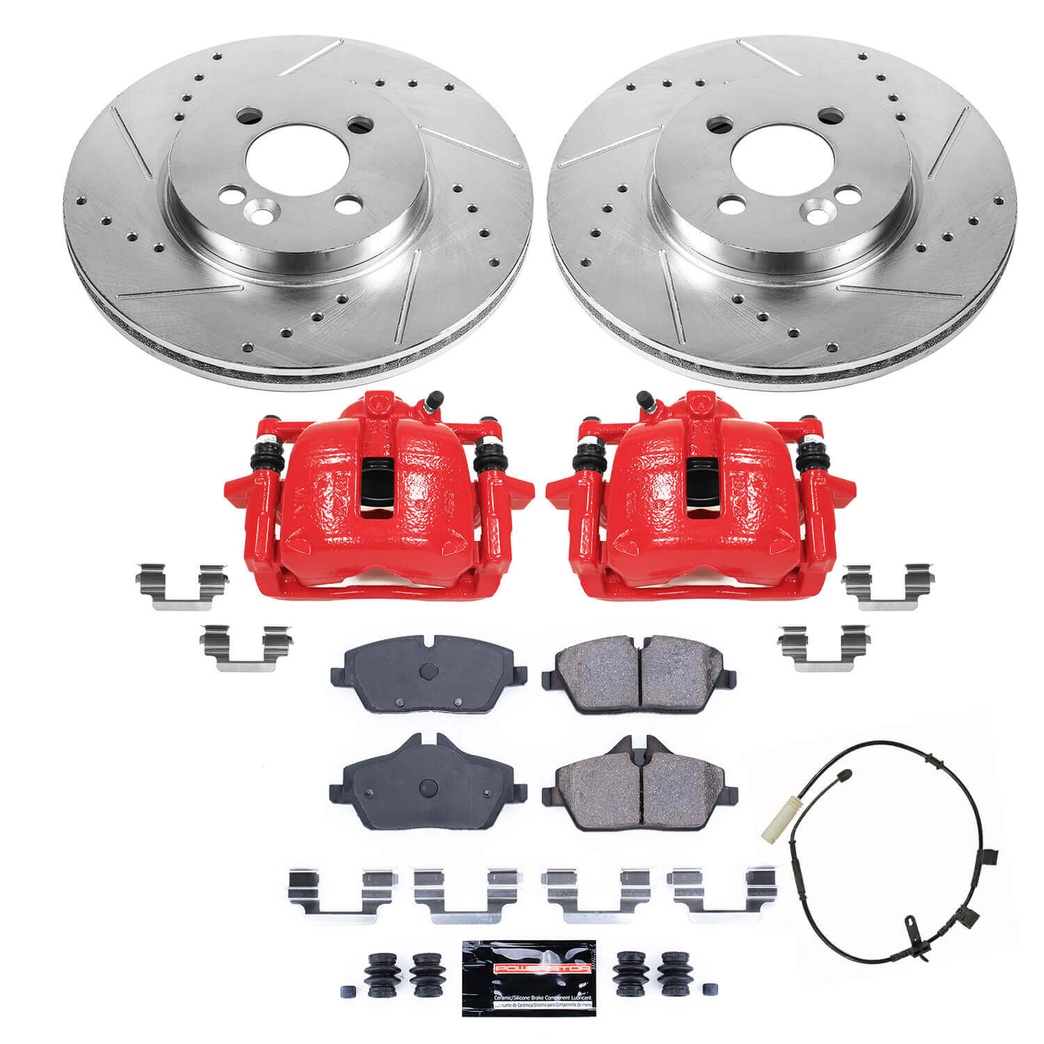 Power Stop KC8842 Front Z23 Evolution Sport Performance 1-Click Pad And Rotor Kit With Calipers for 2011 MINI Cooper S, S Clubman product image