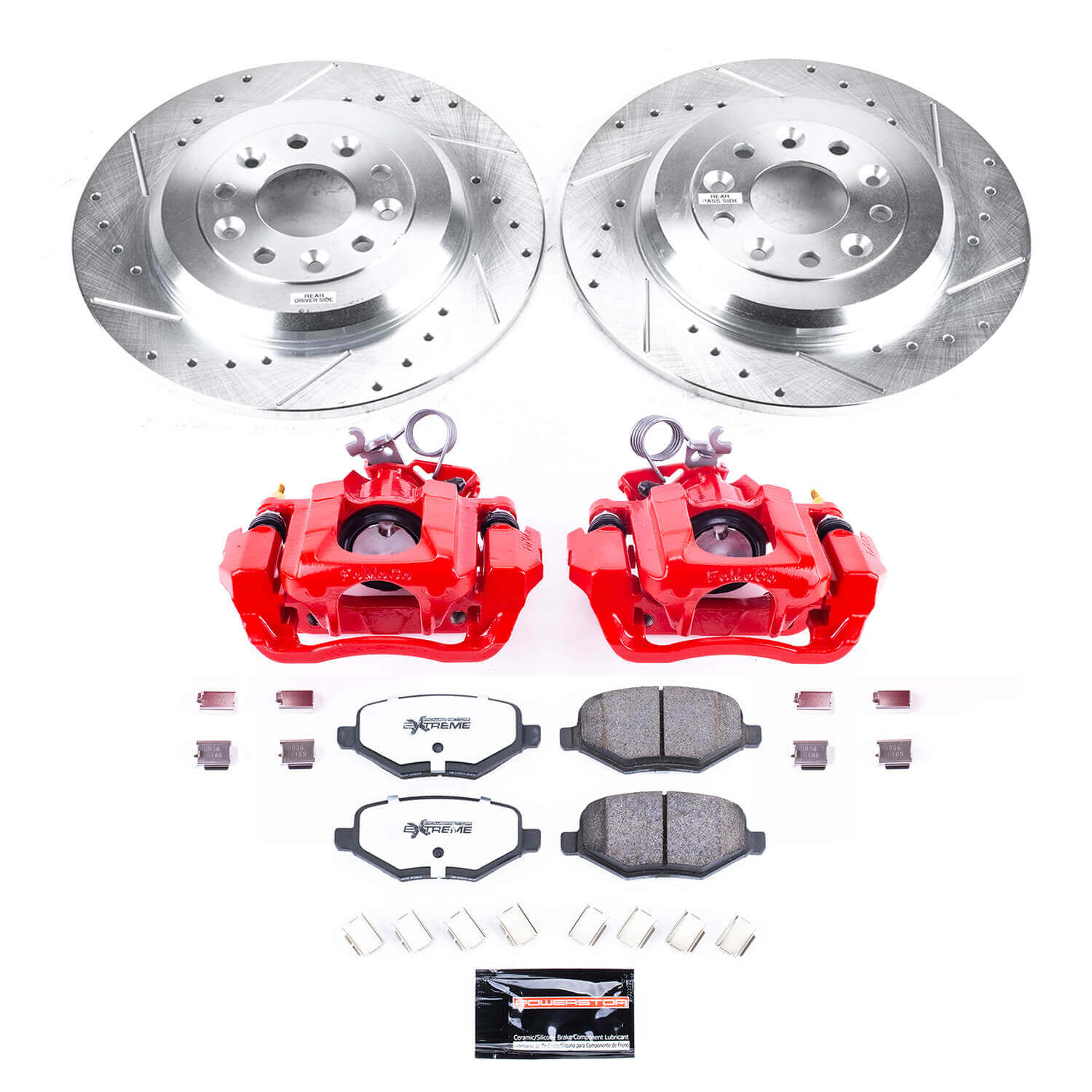 Power Stop KC8846-36 Rear Z36 Extreme Performance Truck And Tow 1-Click Pad And Rotor Kit With Calipers for 2013-2014 Ford Edge product image