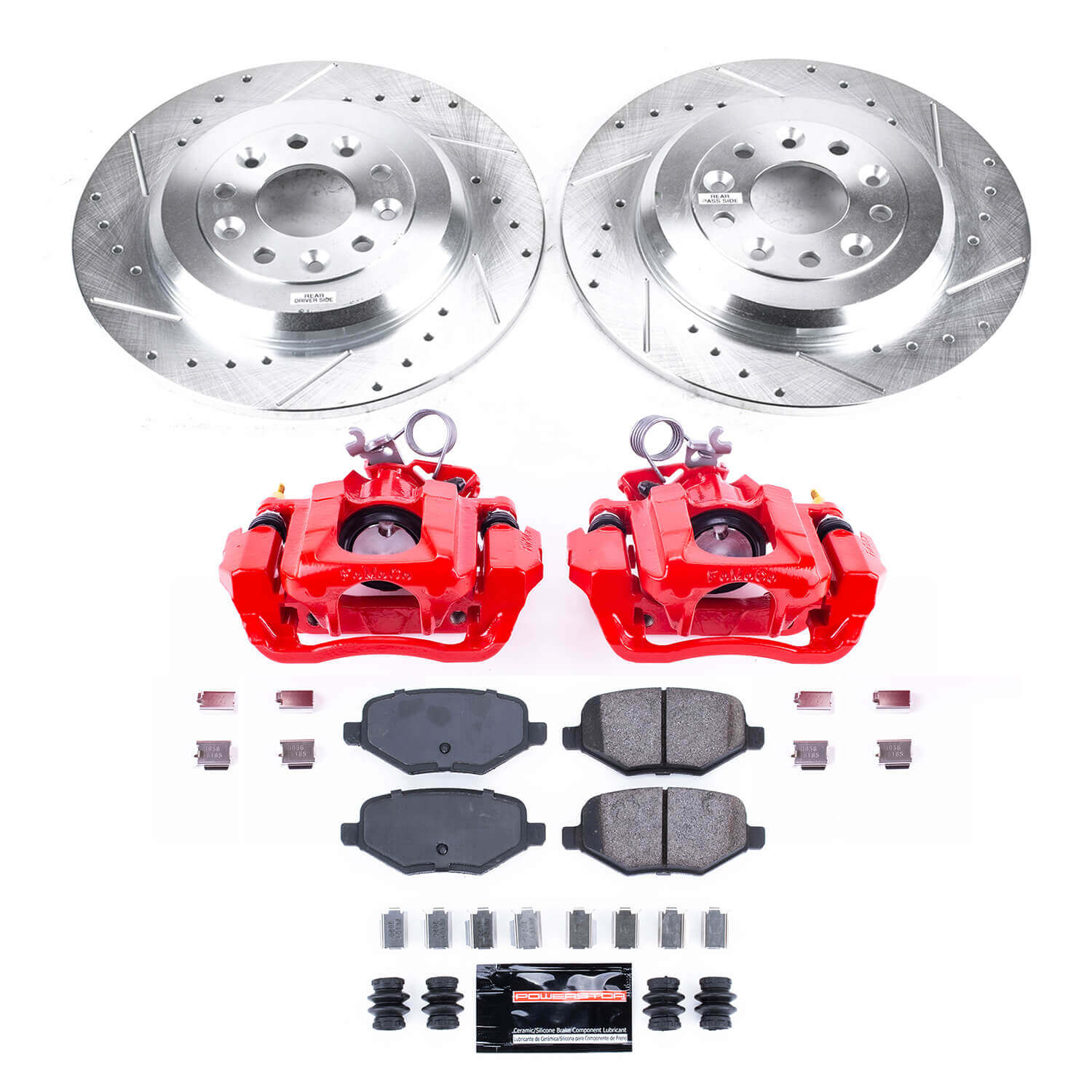 Power Stop KC8846 Rear Z23 Evolution Sport Performance 1-Click Pad And Rotor Kit With Calipers for 2013-2014 Ford Edge product image