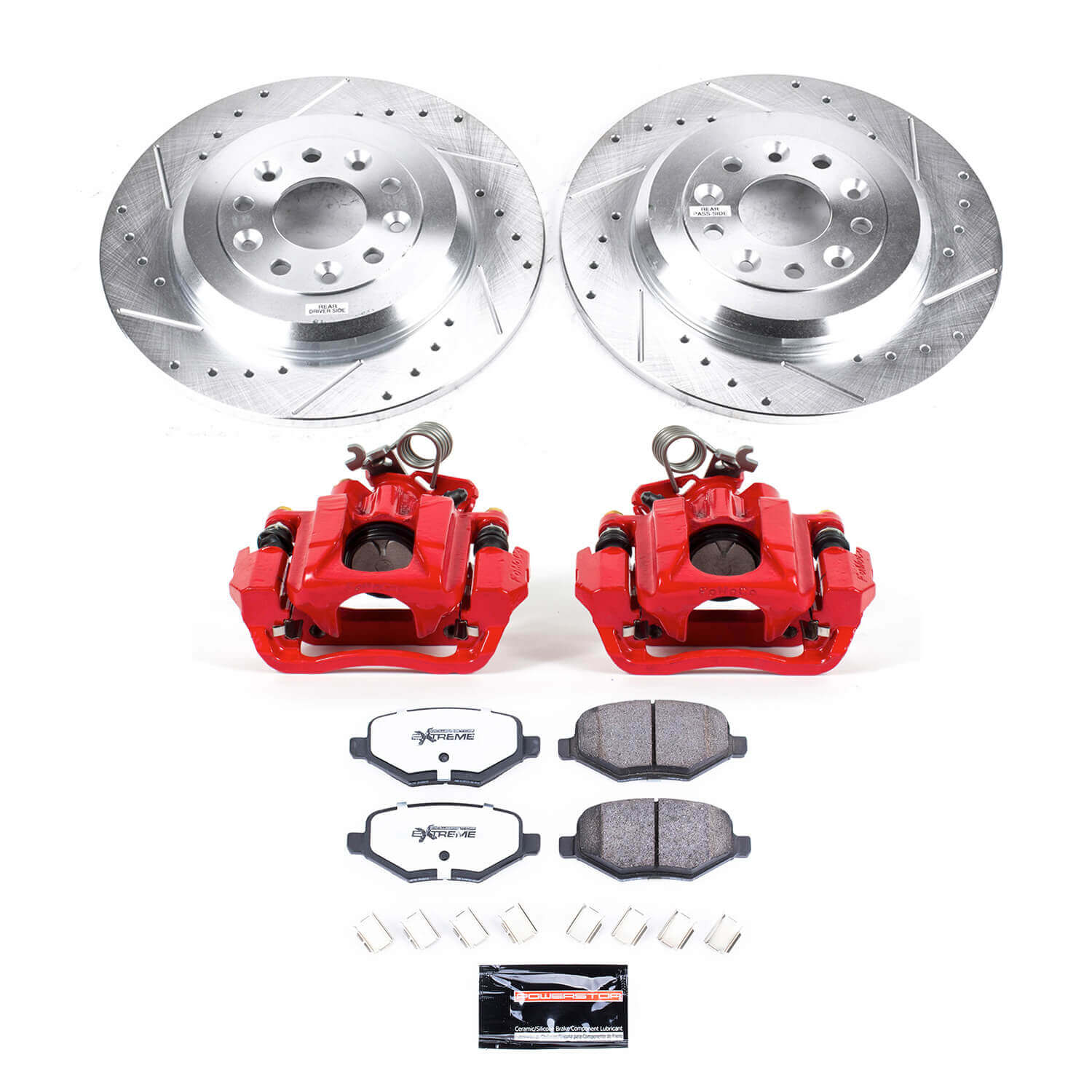 Power Stop KC8846A-36 Rear Z36 Extreme Performance Truck And Tow 1-Click Pad And Rotor Kit With Calipers for 2010-2019 Lincoln Mkt product image