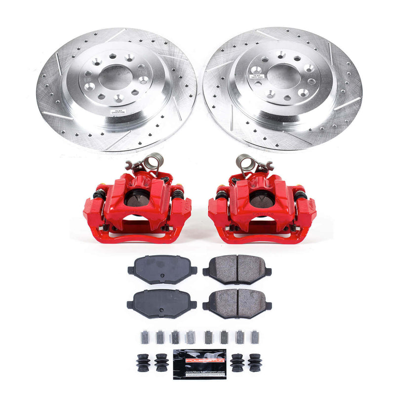 Power Stop KC8846A Rear Z23 Evolution Sport Performance 1-Click Pad And Rotor Kit With Calipers for 2010-2019 Lincoln Mkt product image