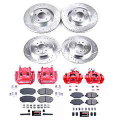 Power Stop KC8847 Front And Rear Z23 Evolution Sport Performance 1-Click Pad And Rotor Kit With Calipers for 2013-2014 Ford Edge product image