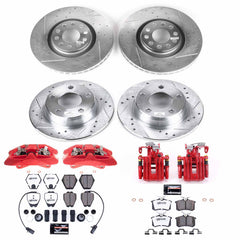 Power Stop KC890-26 Front And Rear Z26 Extreme Street Warrior 1-Click Pad And Rotor Kit With Calipers for 2000 Audi A6 Quattro Sedan (4 Door) product image