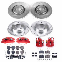 Power Stop KC890 Front And Rear Z23 Evolution Sport Performance 1-Click Pad And Rotor Kit With Calipers for 2000 Audi A6 Quattro Sedan (4 Door) product image