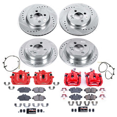 Power Stop KC8914 Front And Rear Z23 Evolution Sport Performance 1-Click Pad And Rotor Kit With Calipers for 2013 MINI Cooper Coupe product image
