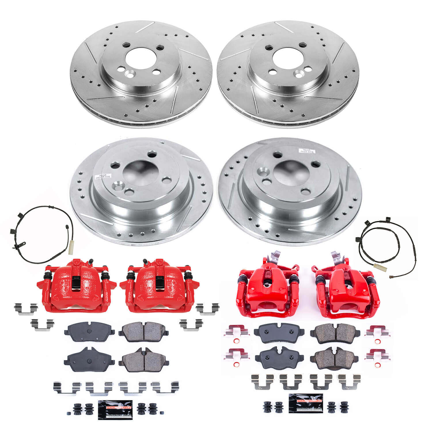 Power Stop KC8915 Front And Rear Z23 Evolution Sport Performance 1-Click Pad And Rotor Kit With Calipers for 2011 MINI Cooper S, S Clubman product image