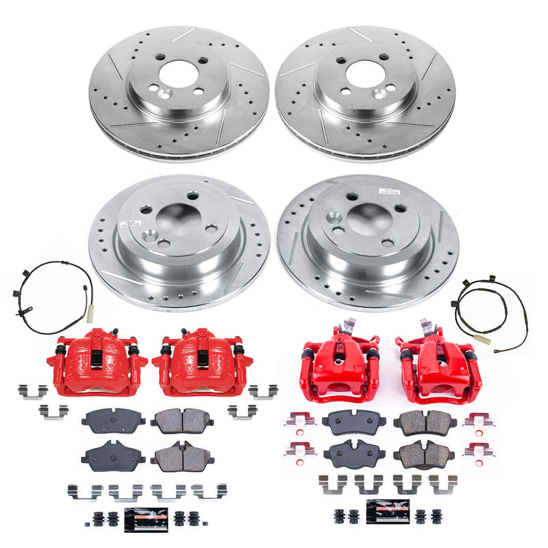 Power Stop KC8915 Front And Rear Z23 Evolution Sport Performance 1-Click Pad And Rotor Kit With Calipers for 2011 MINI Cooper S, S Clubman product image