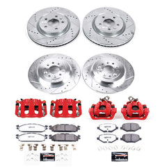 Power Stop KC8971-36 Front And Rear Z36 Extreme Performance Truck And Tow 1-Click Pad And Rotor Kit With Calipers for 2011-2019 Lincoln Mkt product image