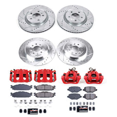 Power Stop KC8971 Front And Rear Z23 Evolution Sport Performance 1-Click Pad And Rotor Kit With Calipers for 2011-2019 Lincoln Mkt product image
