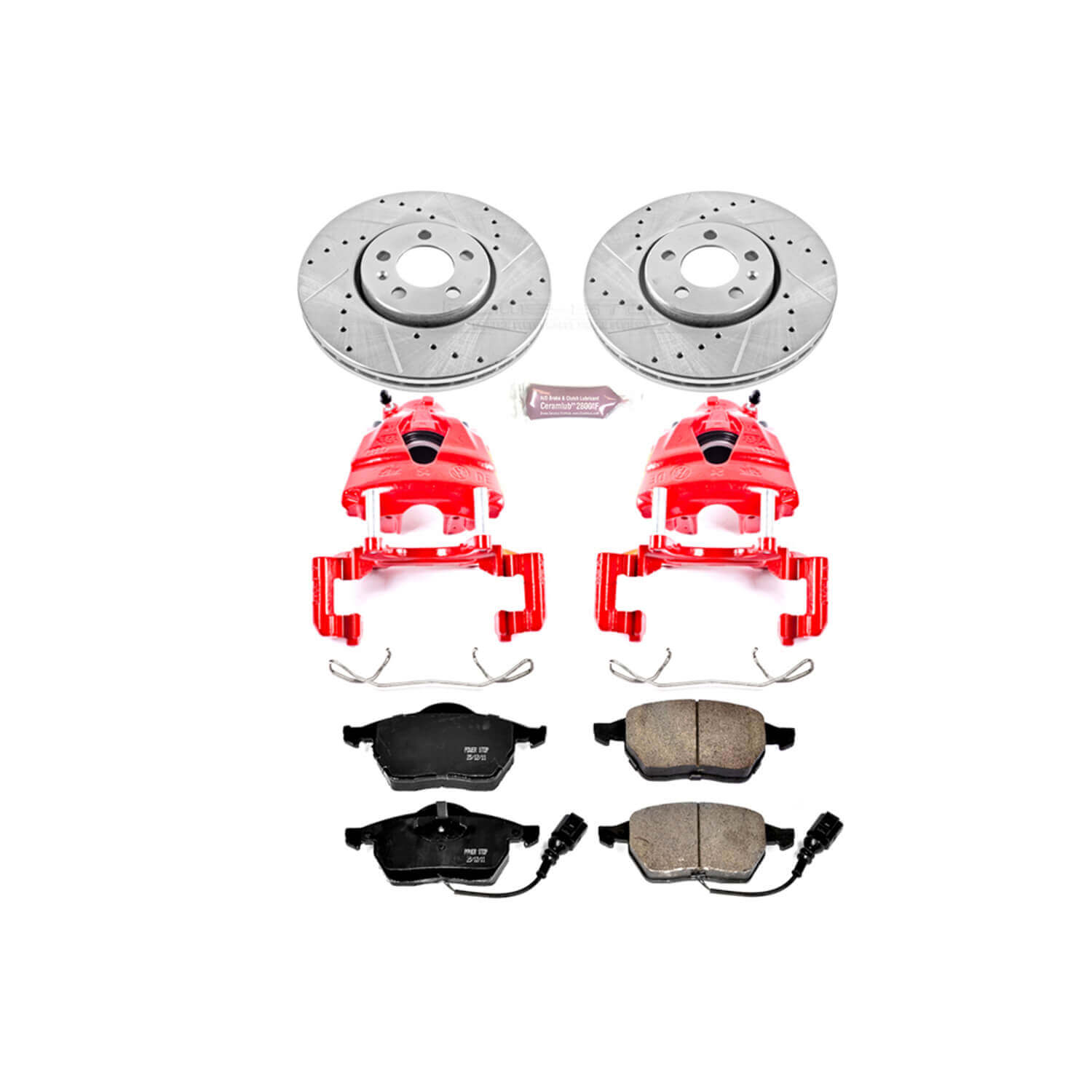 Power Stop KC898 Z23 Evolution Sport Performance 1-Click Brake Kit With Calipers (Front) for 1999-2010 Volkswagen Beetle product image