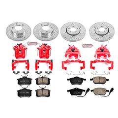 Power Stop KC899 Z23 Evolution Sport Performance 1-Click Brake Kit With Calipers (Front And Rear) for 2001-2005 Volkswagen Jetta product image