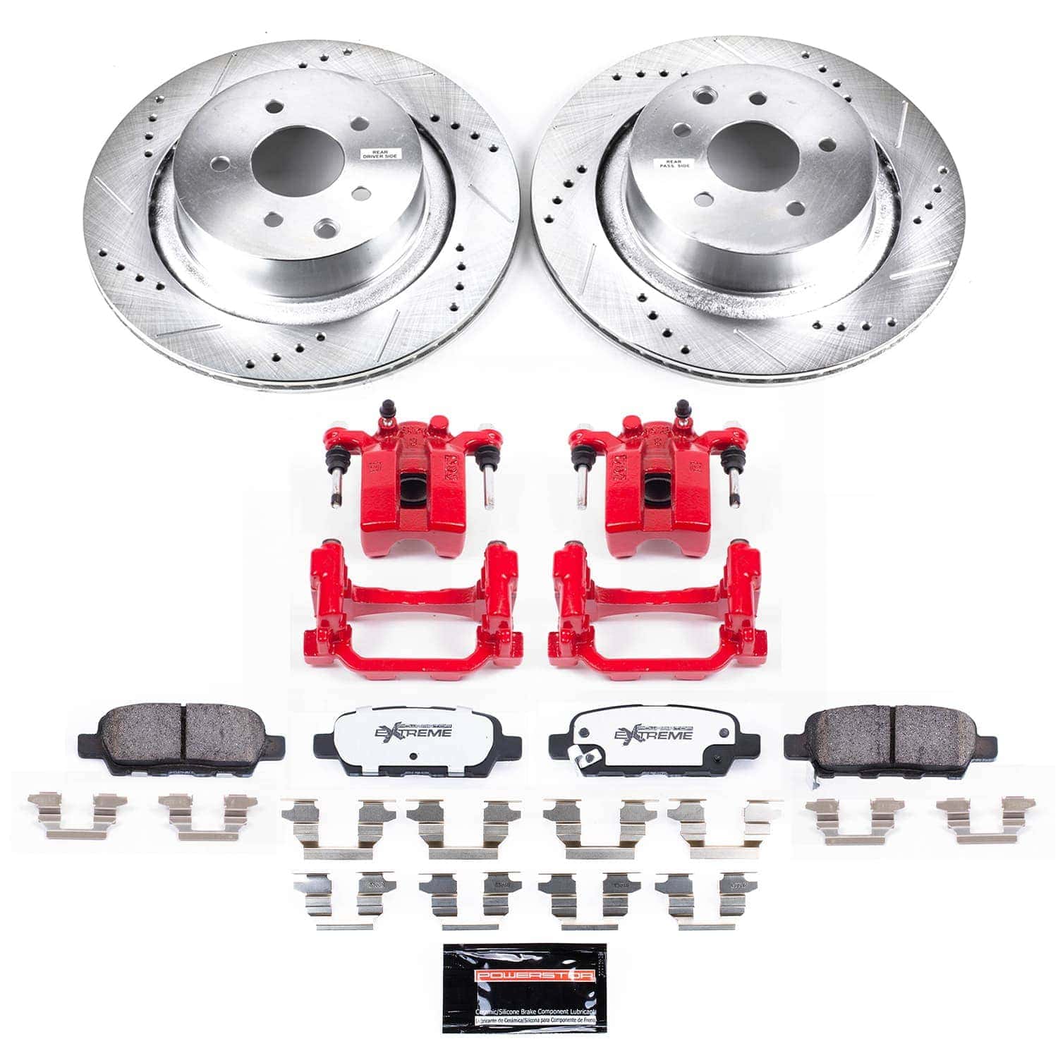 Power Stop KC9062-26 - Rear Z26 Street Warrior Pad And Rotor Kit With Calipers vehicle fitment brake part