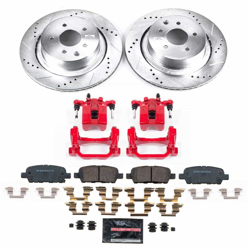 Power Stop KC9062 - Rear Z23 Evolution Sport Performance 1-Click Pad And Rotor Kit With Calipers vehicle fitment brake part