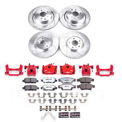 Power Stop KC9063-26 - Front And Rear Z26 Street Warrior Pad And Rotor Kit With Calipers vehicle fitment brake part