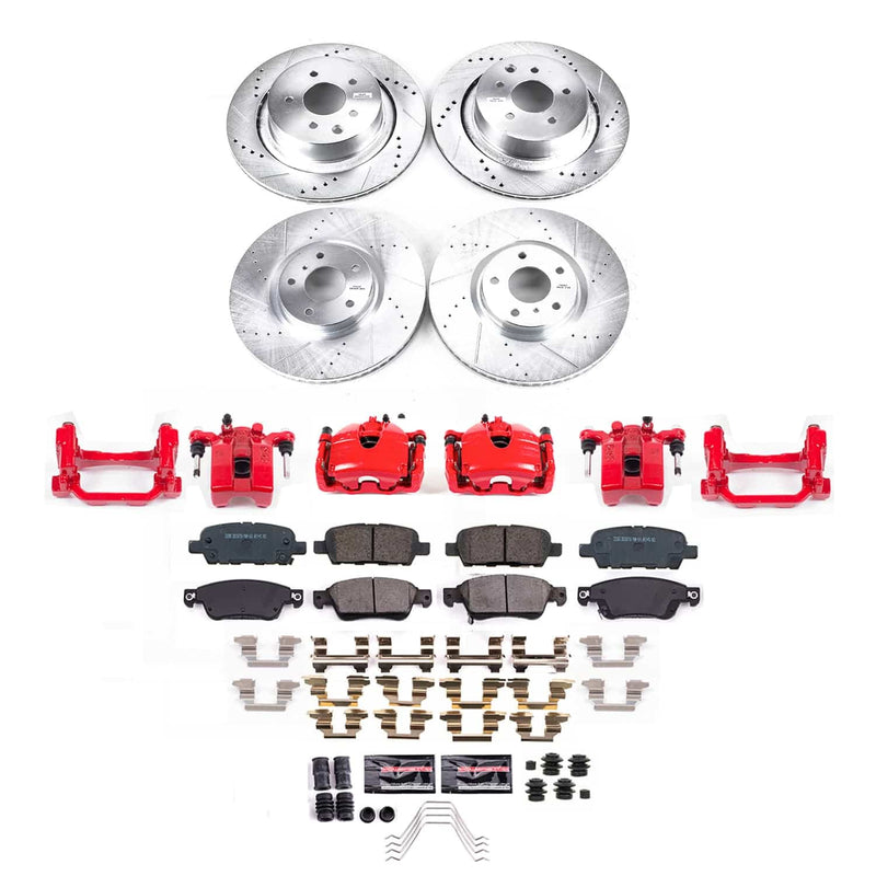 Power Stop KC9063 - Front And Rear Z23 Evolution Sport Pad And Rotor Kit With Calipers vehicle fitment brake part