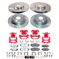 Power Stop KC9065-26 - Front And Rear Z26 Street Warrior Pad And Rotor Kit With Calipers vehicle fitment brake part