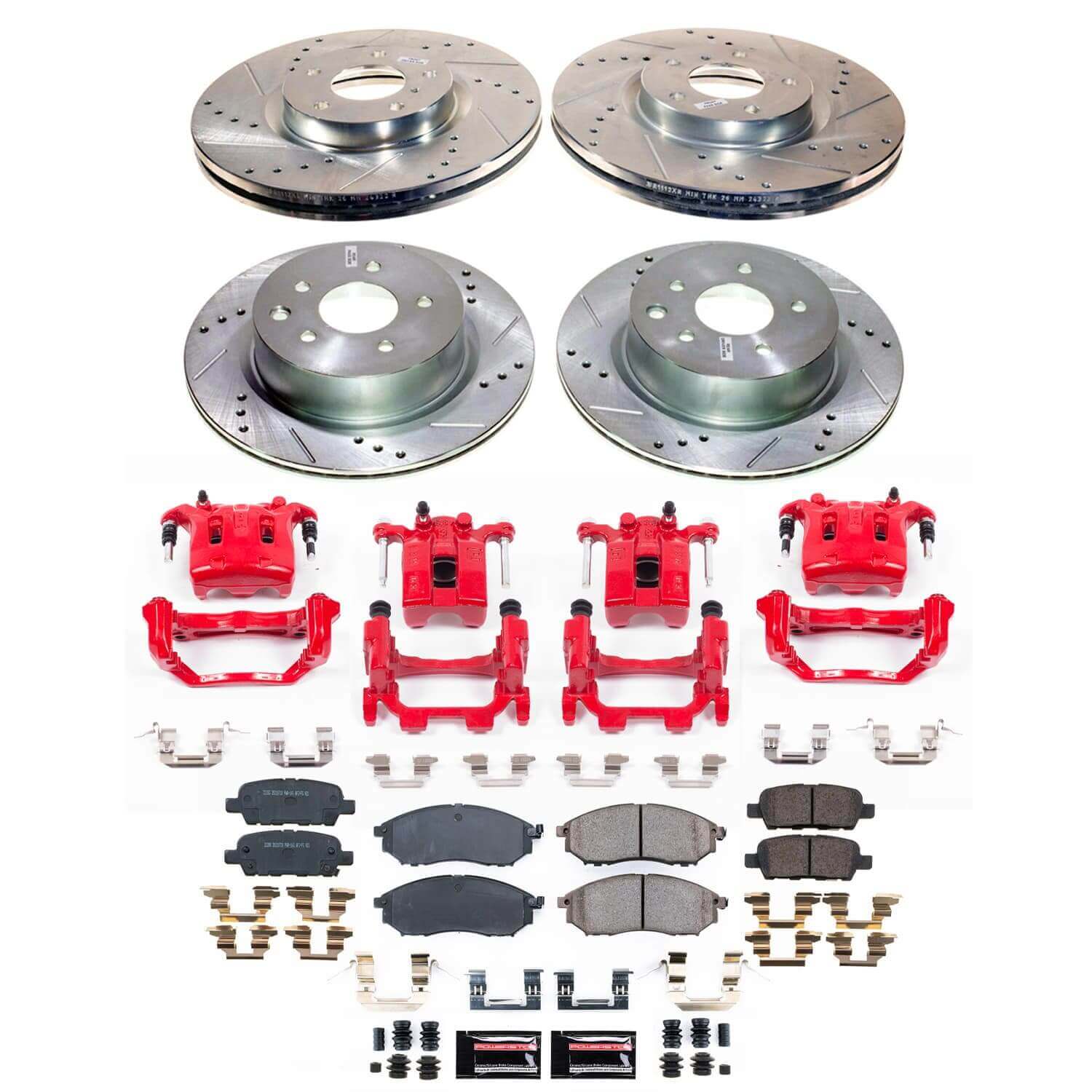 Power Stop KC9065 - Front And Rear Z23 Evolution Sport Pad And Rotor Kit With Calipers vehicle fitment brake part