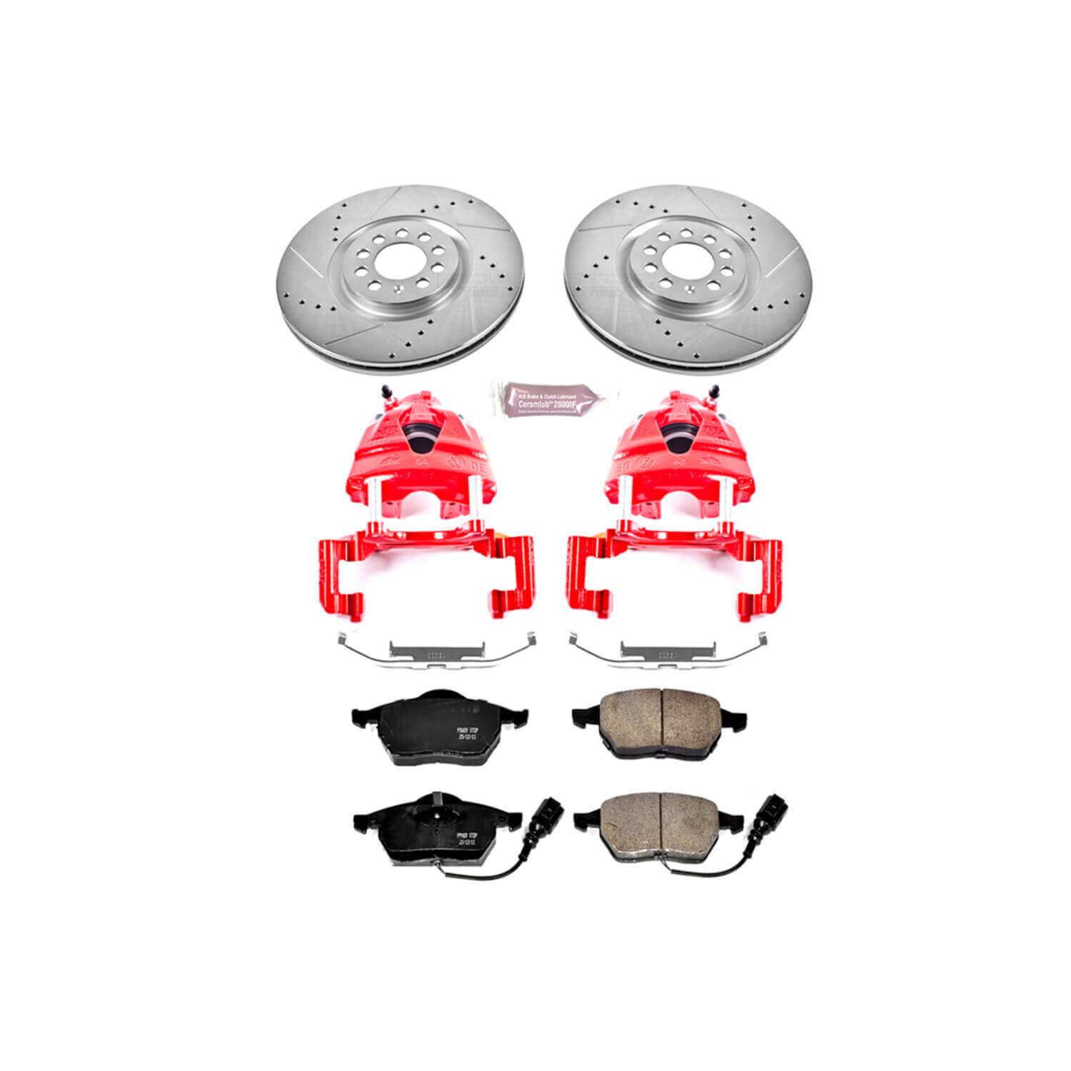 Power Stop KC914 Z23 Evolution Sport Performance 1-Click Brake Kit With Calipers (Front) for 2002-2004 Volkswagen Golf product image