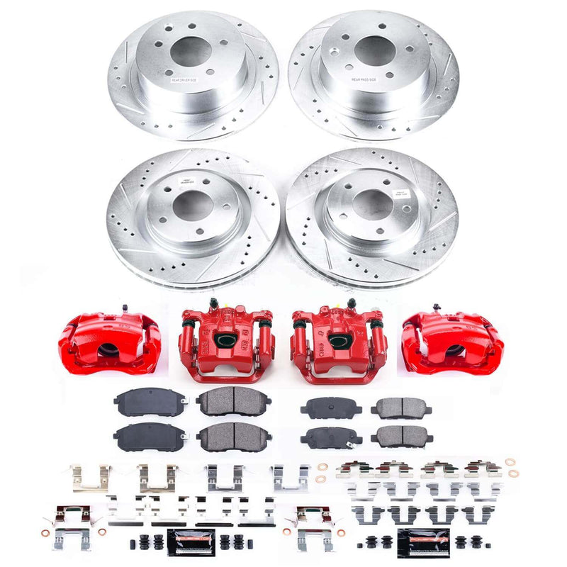 Power Stop KC9141 - Front And Rear Z23 Evolution Sport Pad And Rotor Kit With Calipers vehicle fitment brake part