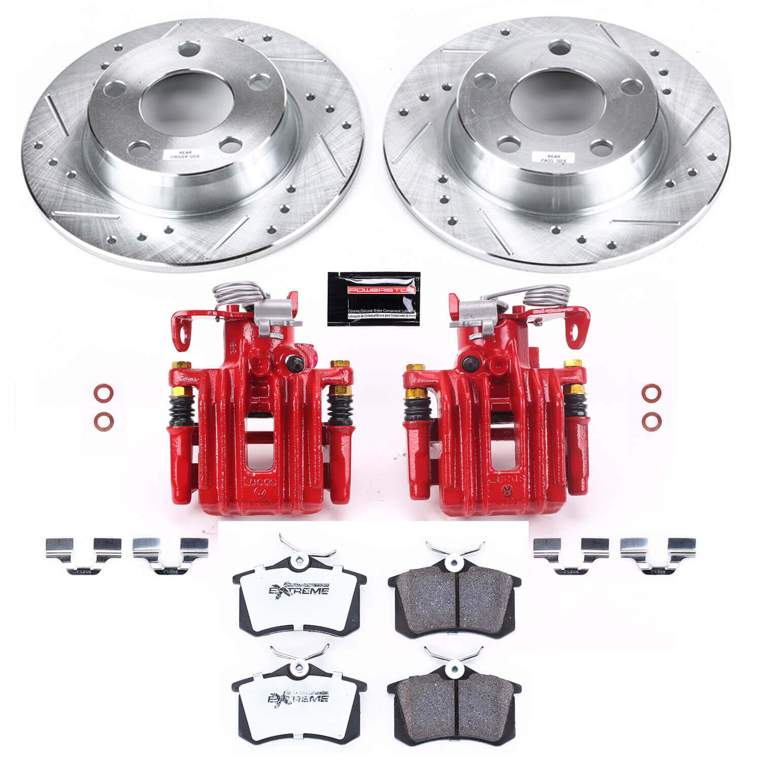 Power Stop KC940-26 Z26 Street Warrior 1-Click Rear Brake Kit With Calipers for 2001-2005 Audi Allroad product image