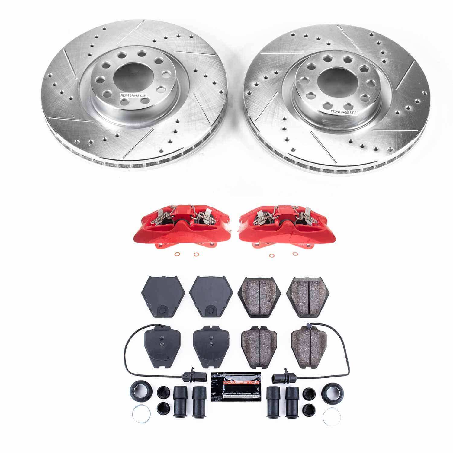 Power Stop KC948 Front Z23 Evolution Sport Performance Pad And Rotor Kit With Calipers for 2000 Audi A6 Quattro Sedan (4 Door) product image